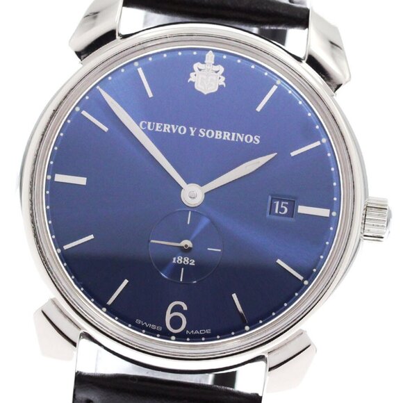 CUERVO Y SOBRINOS Historiador 3195 Date blue Dial Automatic Men&#039;s Watch_883 - Picture 1 of 6